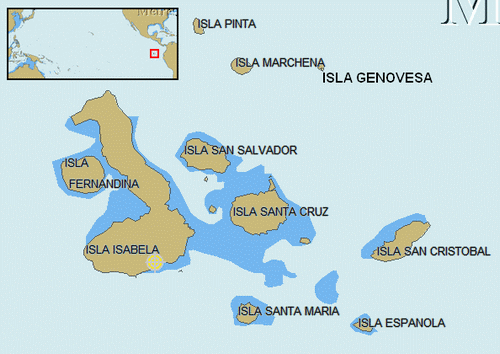 Carte des Galapagos